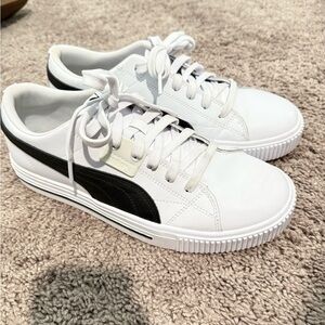 Puma Classic White and Black Sneakers
